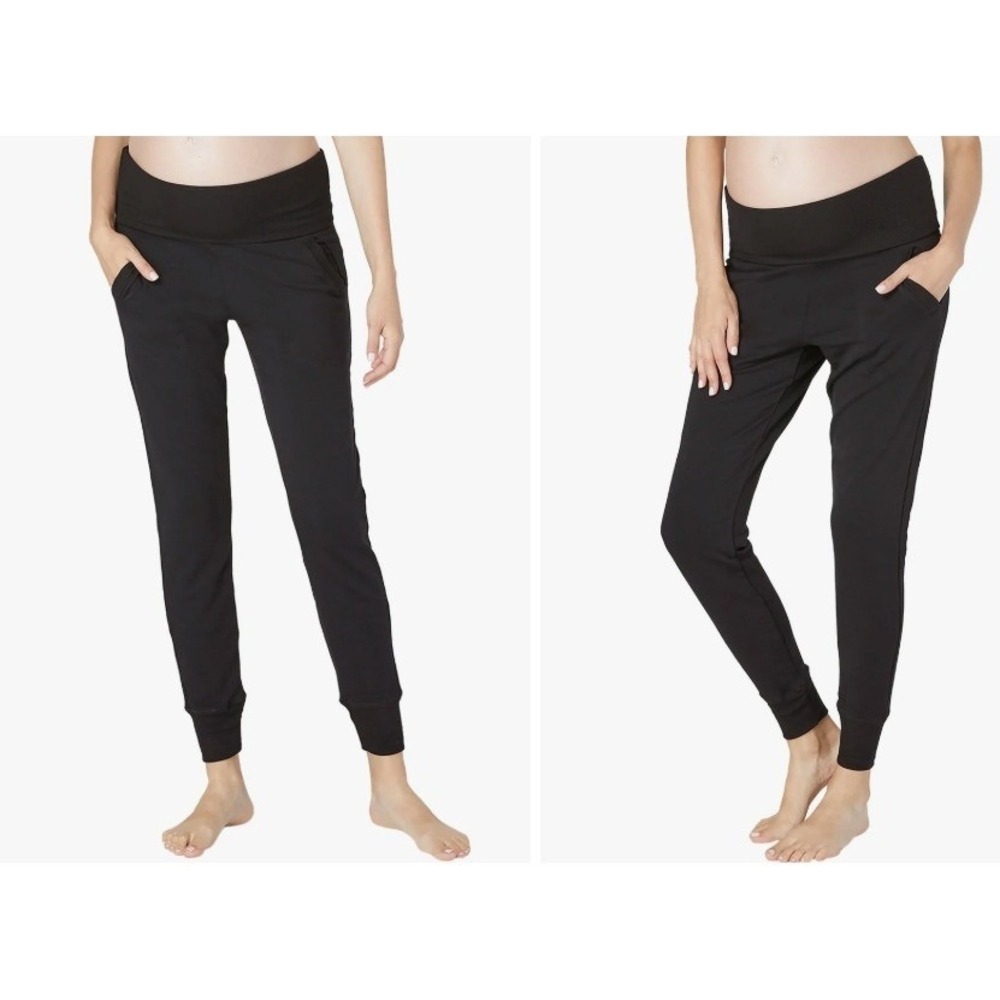 Beyond the Bump Cozy Fleece Maternity Foldover Joggers